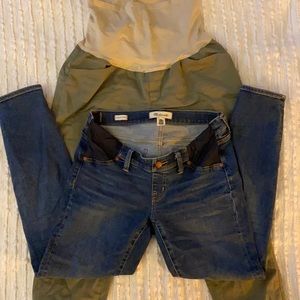 Lot of (2) Maternity Pants / Jeans - Madewell Sz 27 Skinny Jeans & Gap Chinos